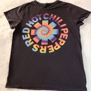 Bay Island Red Hot Chili Peppers Black Tshirt With Colorful Graphics Size Large